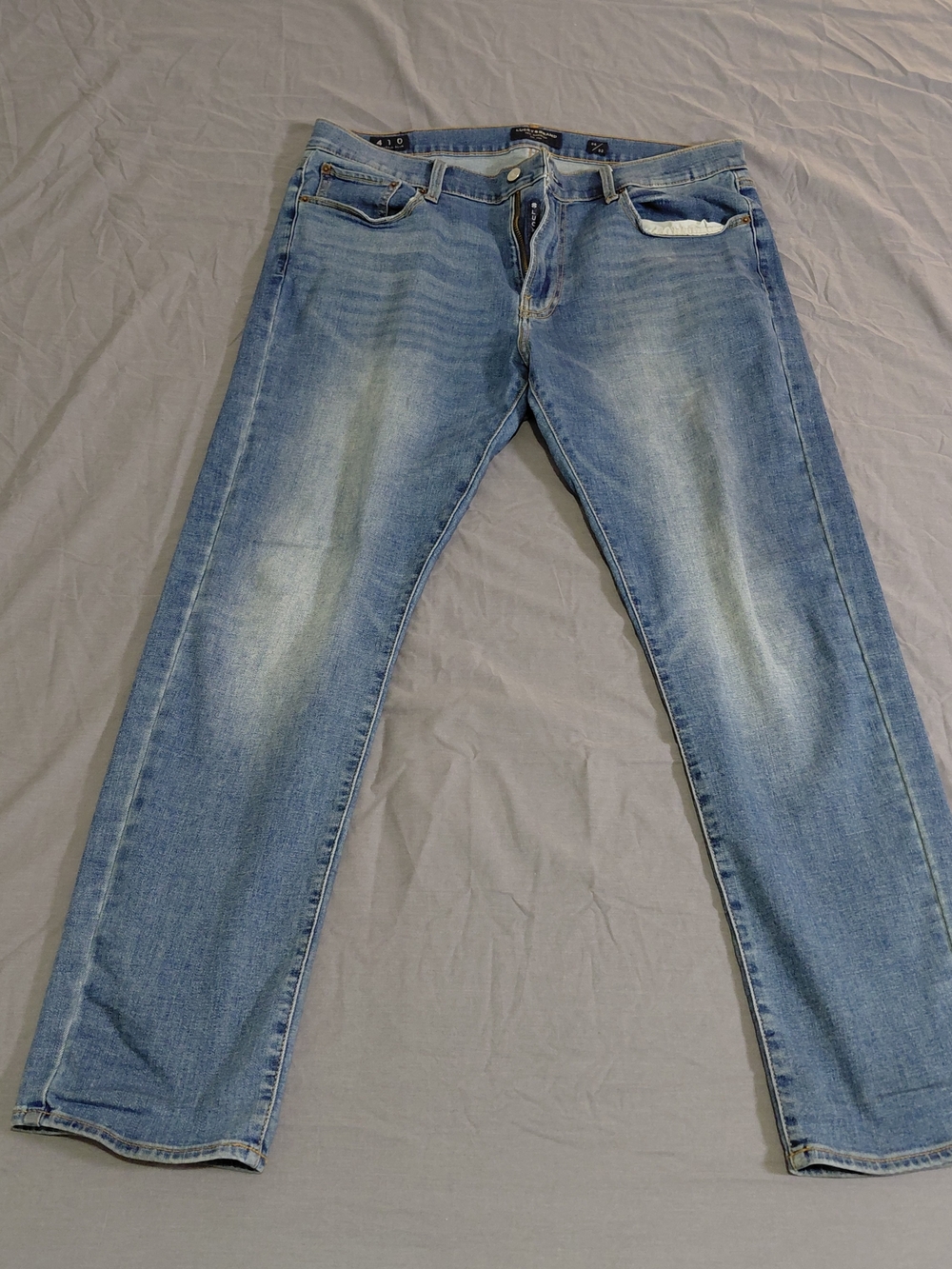 Lucky Brand 410 Athletic Slim Jeans Mens 36x32 Blue Stretch Denim
